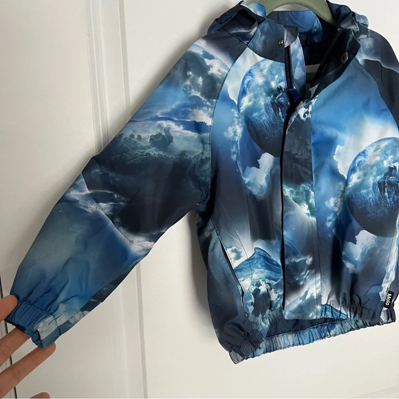 Molo universe windbreaker kids jacket blue size 2 y - Picture 2 of 10